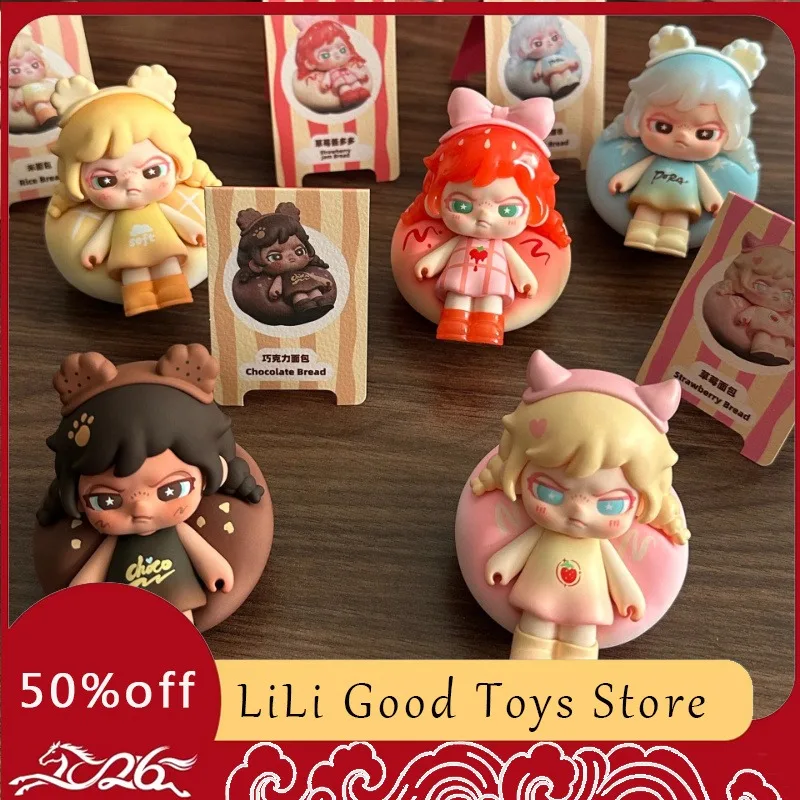 Authentic DORA One Piece Bread Series Mini Blind Box Trendy Handmade Cute Doll Female Birthday Gift Desktop Ornament Toy Gift