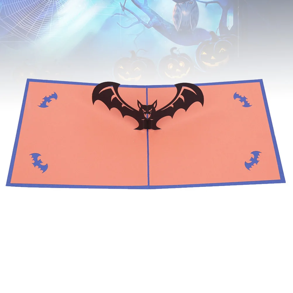 

Креативная 3D открытка с летучей мышью на Хэллоуин, пустое сообщение, праздничный фестиваль, подарок, открытки-сюрпризы на Хэллоуин, праздничные открытки