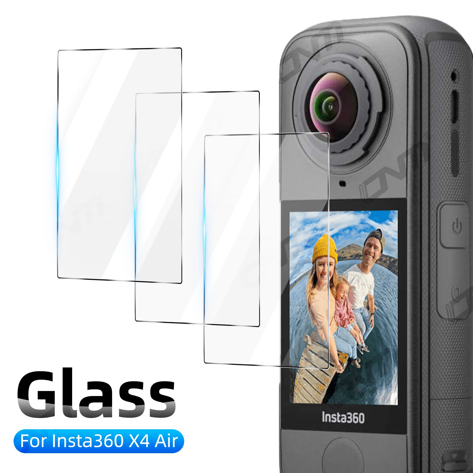 Protetor de tela de vidro temperado para Insta360 X4 Air - Filme transparente HD antiarranhões e anti-impressão digital para câmera de ação