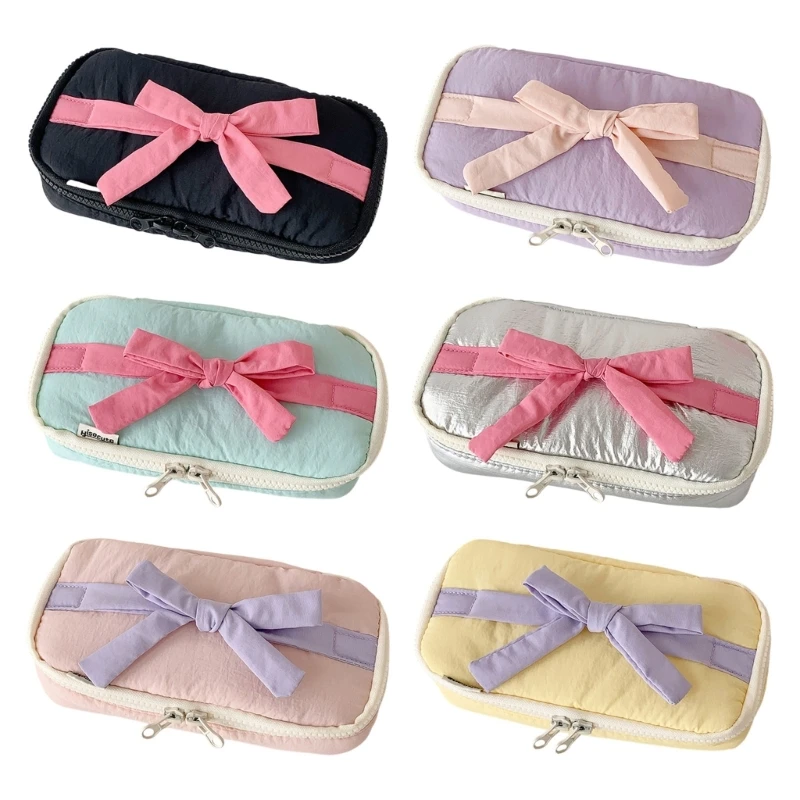 2026-new-multifunctional-pencil-bag-large-capacity-fabric-pencil-case-bowknot-pen-pouches-travel-makeup-bag-for-office-school