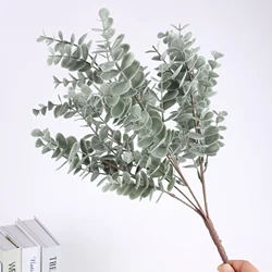 Artificial Leaves Branches Vintage Green Silk Eucalyptus Leaves Home Decor Wedding Plants Artificial Fabric Leaves Room Decor