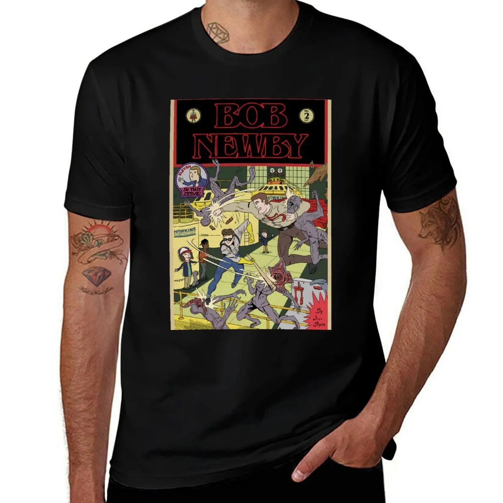 

Bob Newby Comic Cover (Clean) T-Shirt anime clothes funny meme t-shirts summer top fruit of the loom mens t shirts