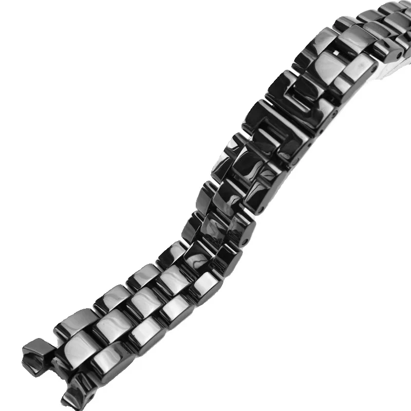 High quality Ceramics Watch Band For J12 wristband women\'s And men\'s strap Fashion bracelet black white watchband 16mm 19mm