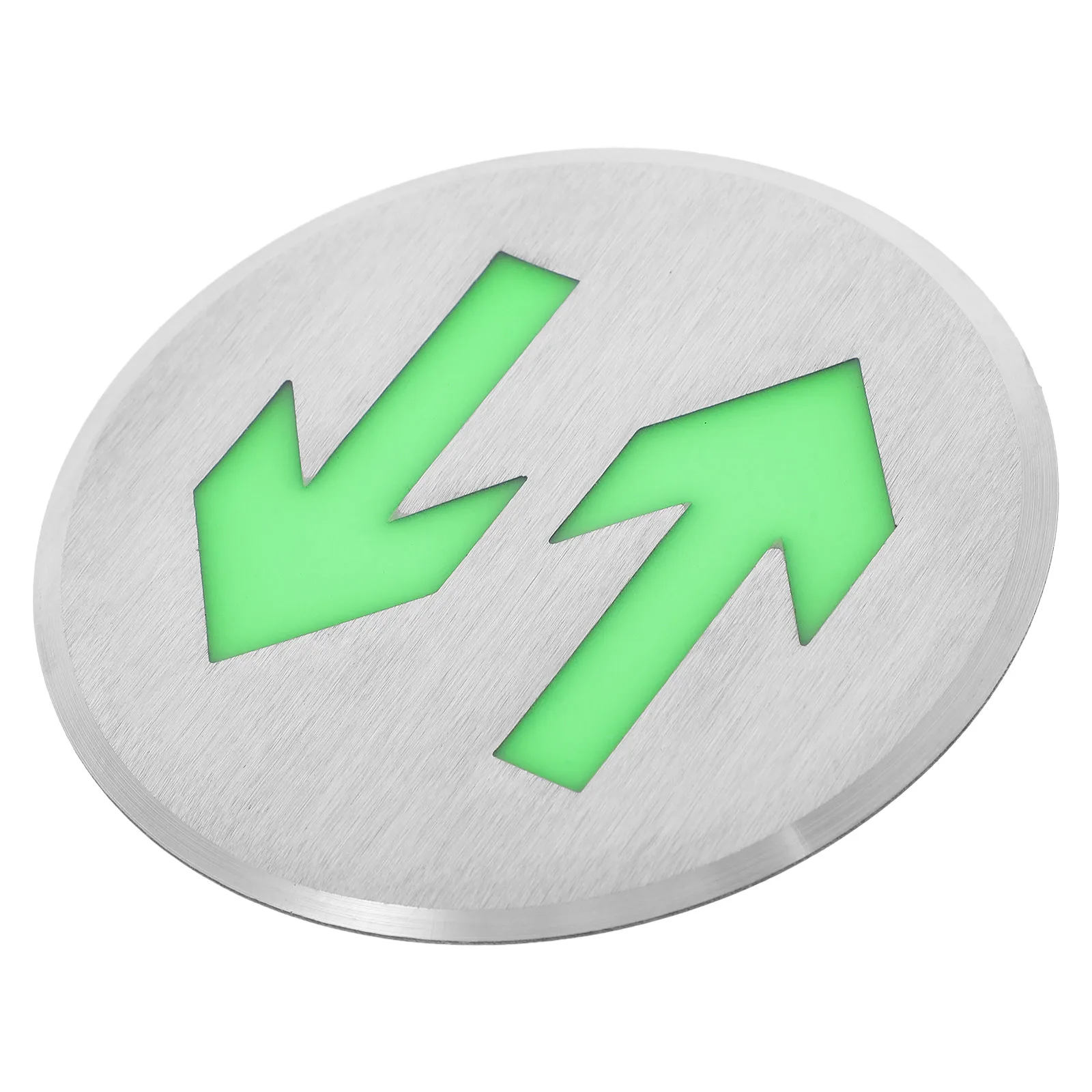 

Glowing Arrow Safety Emergency Floor Two-Way Exit Sign Stainless Steel Waterproof Fire Safety Floor Night Light Fluorescent