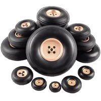 1/2/3/4/5/2.25/3.5/3.75inch 1pc PU Wheels W/Golden Frosted Aluminum Hub for Airplane Model RC Drone Aircraft Tools