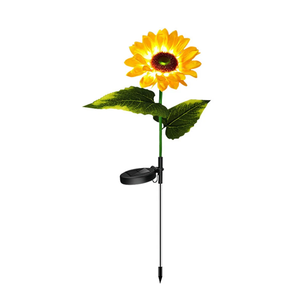 Sunflowers Outdoor Garden Solar Lamps Waterproof Decorative Flower Lights Landscape Romantic Brighter Portable for Wedding Party