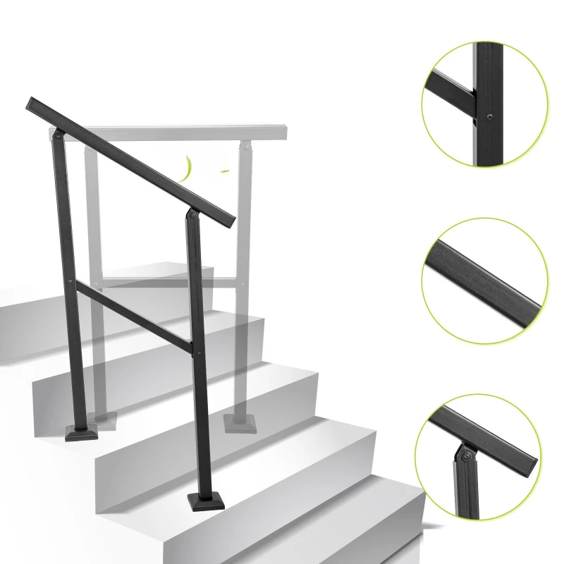 

Iron stair handrails 28 inch handrails column indoor and outdoor household floor handrails