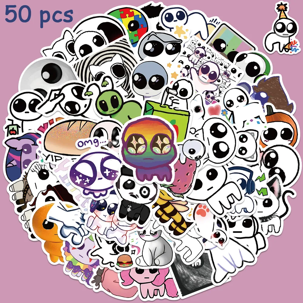 

50pcs TBH Creature Plush Stickers Cute Cartoon Doll Graffiti Decals For Kids Laptop Luggage Skateboard Notebook Phone Stickers