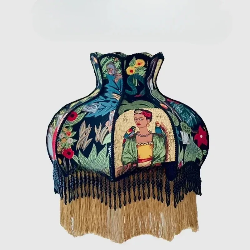 

Mexican Women and Mysterious Jungle Lampshade Retro Design Luxury Handcrafted