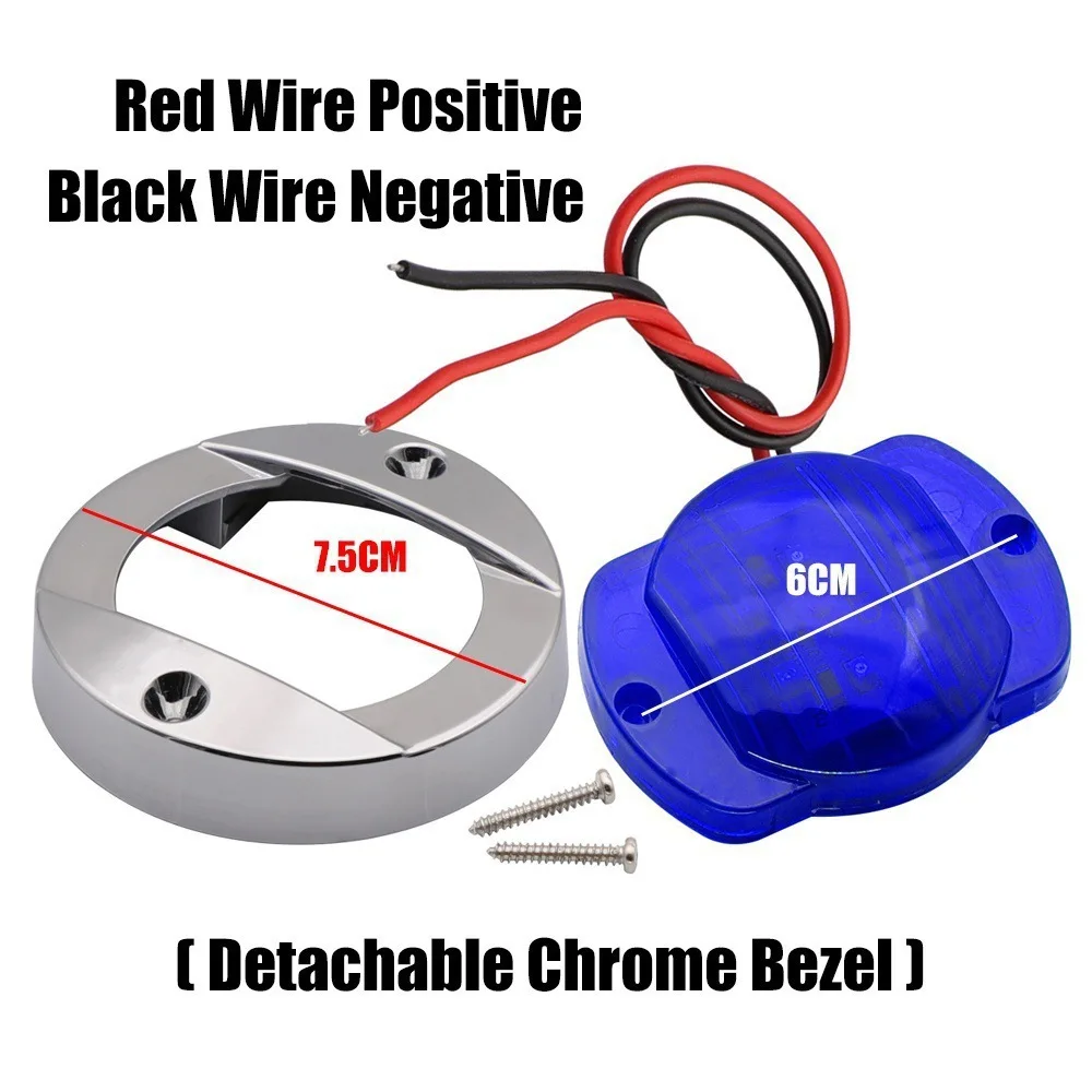 Waterproof 6LED Round Side Marker Lamp 12V 24V Truck Trailer Boat Clearance Signal Indicator Auto Universal Lights