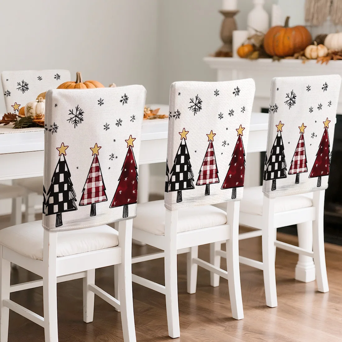 4pcs/set 45x55cm Christmas treeChair Cover Table Decoration Dining Seat Chair Covers Dining Room Bar Party Banquate