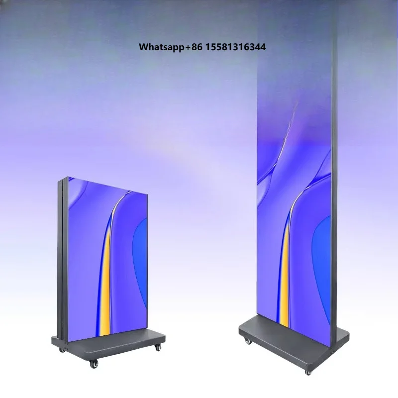 Indoor P2.5 1080P 1000cd Brightness Foldable Portable LED Screen Smart Advertising Player CE Certification for Shopping Mall