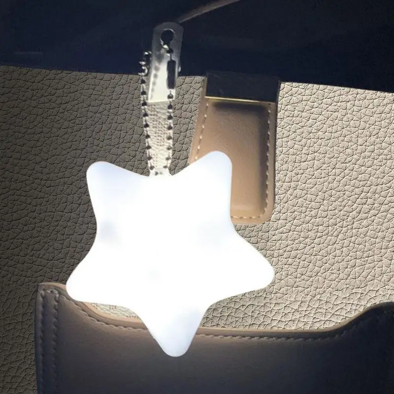 LED Handbag Light Bag Lamp Heart Round Star Shaped Touch Sensor Purse Night Light with Keychain Clip Xmas Gifts for Women