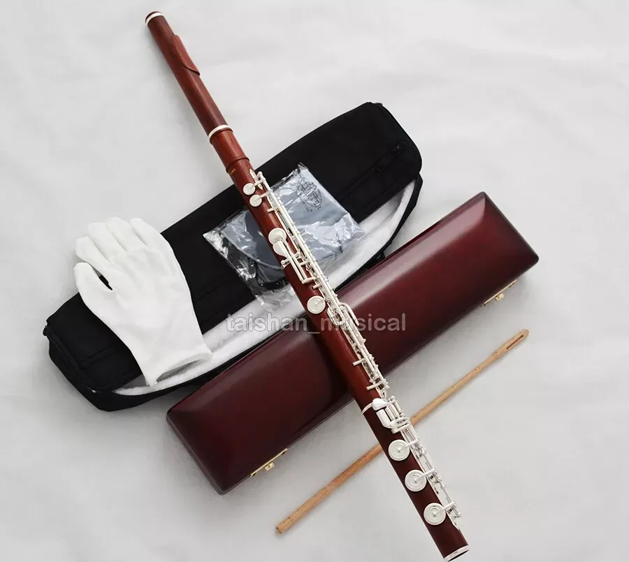 

Флейта из гренадиллы, 17 отверстий, в ладу G, с накладкой B, новая, 2026 год