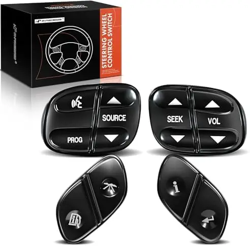 

Комплект из 4 кнопок управления на руле A-Premium для Chevrolet, GMC, Cadillac - подходит для Silverado, Tahoe, Suburban, Sierra, Yukon, Envoy