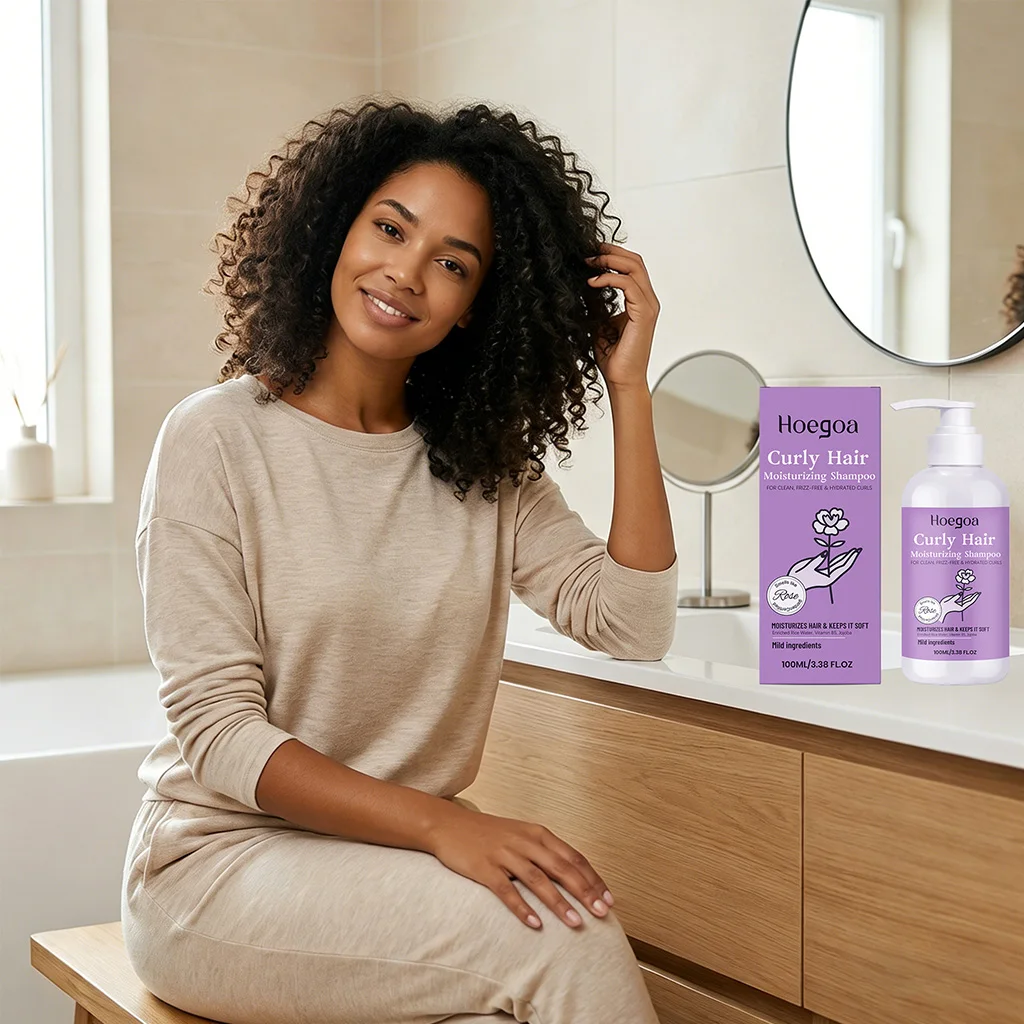 Feuchtigkeitsspendendes Shampoo für Lockiges Haar - Hydratisiert und Pflegt Lockiges Haar, Tägliche Pflege, Sanfte Kopfhautreinigung