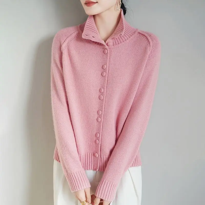 

Высококачественный женский свитер, весна-осень 2023, новый кардиган, пальто, женская рубашка в ленивом стиле, трикотаж в иностранном стиле, топ