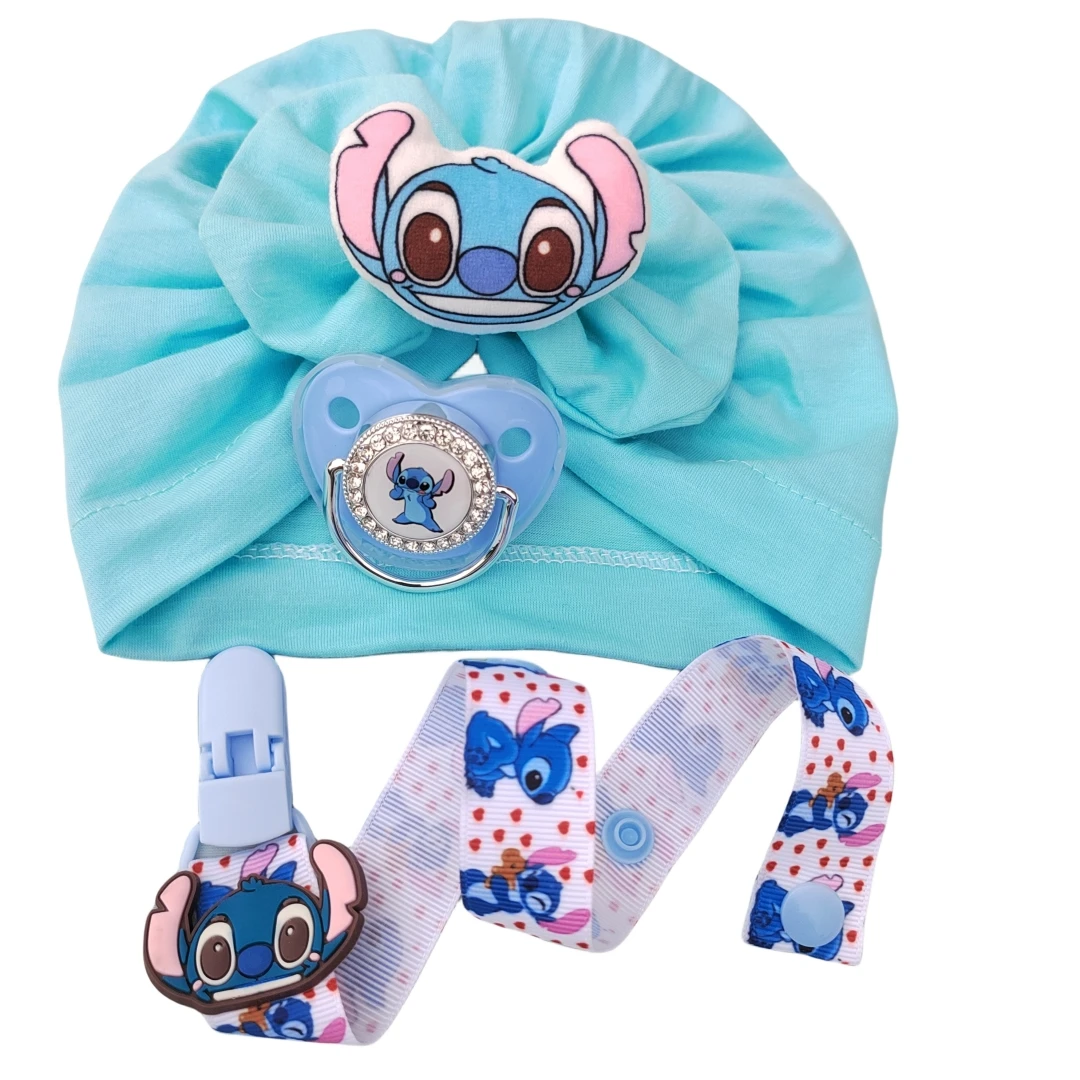 Disney Steeley stereo image baby pacifier and hat Newborn cotton thermal accessories Decorative items Baby shooting props set