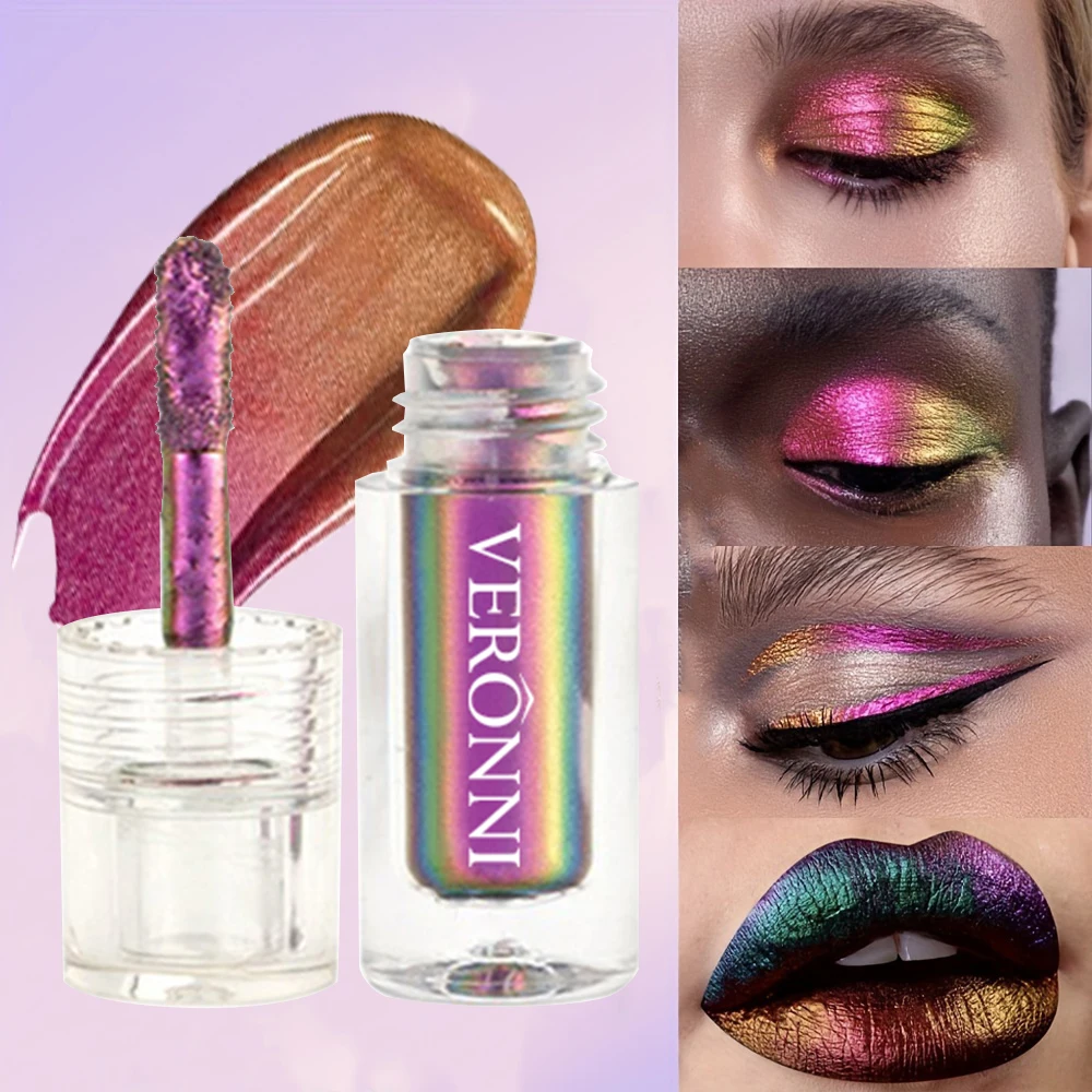 Chameleon Liquid Eyeshadow Metallic Ultra-Fine Highlighter Chrome Multifunction Makeup Pearly Shimmer Brightening Contouring, Me