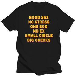 Men's Good 1Sex No Stress One Boo No Ex Tops Tee T Shirt Size M-3XL Summer Style Tops T-Shirt