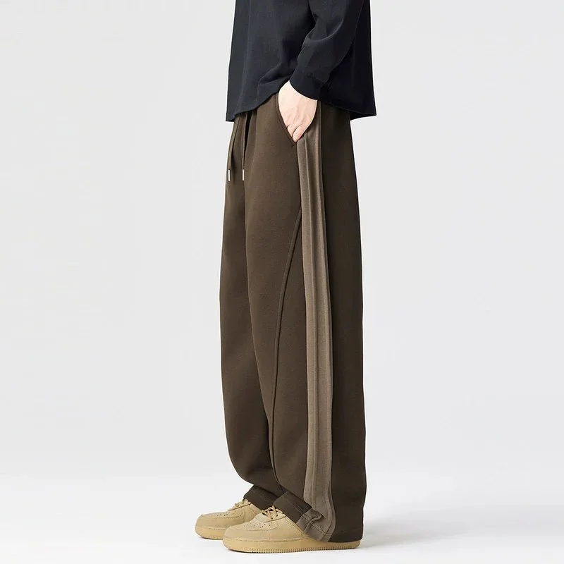 

American Sle Thiened Spor Casual Pants Men's Autumn Winter New Straight Loose Wide Leg Pants Comfortable Casual Trousers