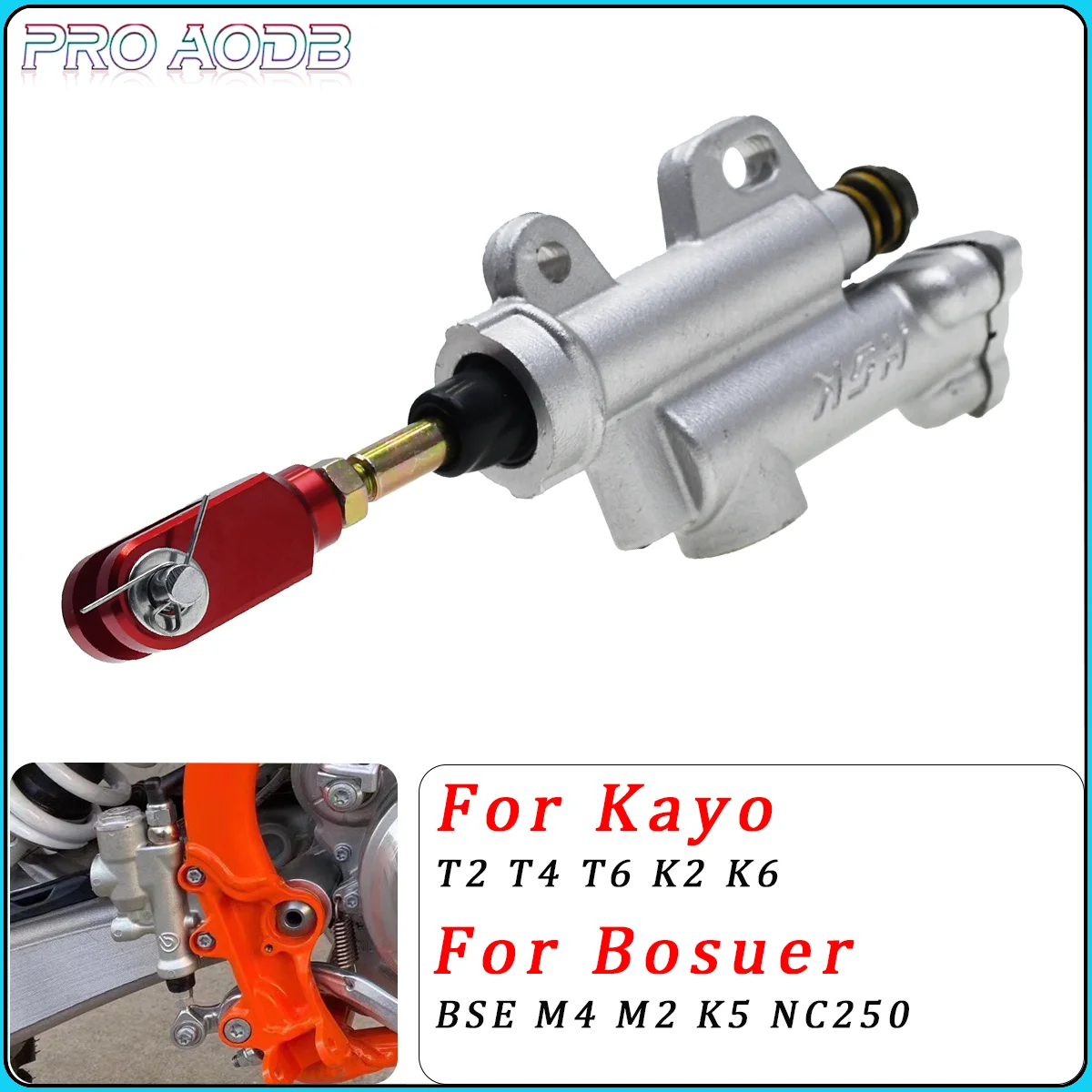 

Motorcycle Rear Hydraulic Brake Master Cylinder Pump For 50cc 70cc 110cc 125cc 150cc 250cc Kayo T4 T6 BSE ATV Pit Pro Dirt Bike