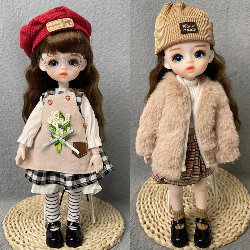 

1/6 BJD Doll Full Set 30cm Princess Doll with 3 Pairs of Eyes Fashion Set Doll for Children and Girls Toy Gift (Open Head)