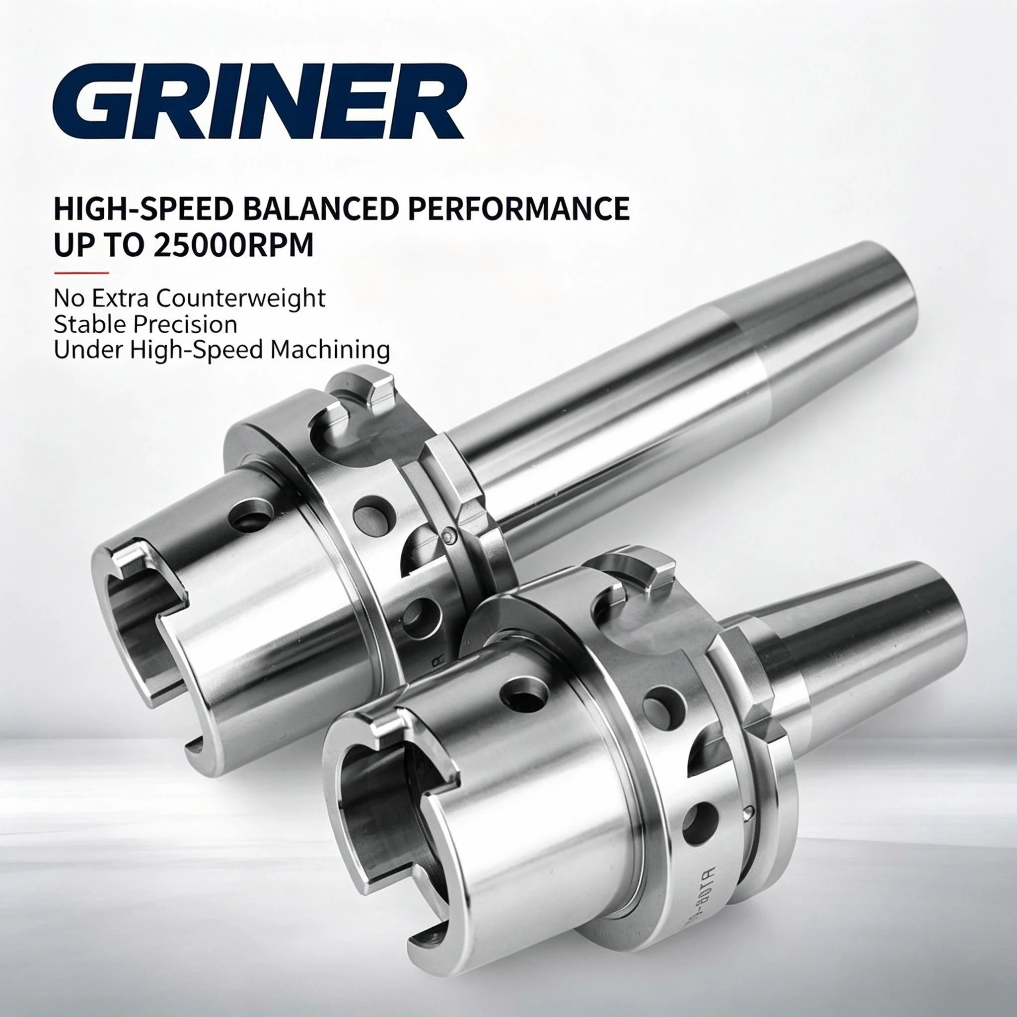 GRINER High‑Accuracy HSK63A Heat Shrink Tool Holder Balanced Thermal Expansion Chuck for CNC High‑Speed Machining