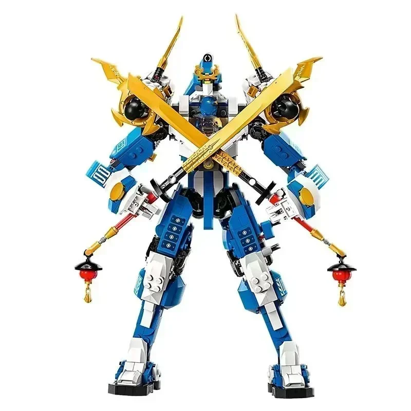 Animated Film Movie Jay Walker\'s Titan Mech Building Blocks Skeleton Soldier Katana Assembly Bricks Toys Gift For Adult Children