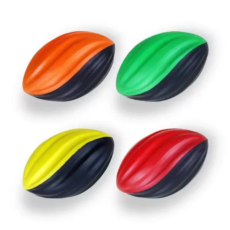 Custom Logo PU Foam Spiral Swirl Football Rugby Stress Ball