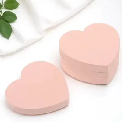 4pcs Heart Shaped Memo Pads Colorful For School Office Home Self-Adhesive Note Stickers Portable Compact Notepads