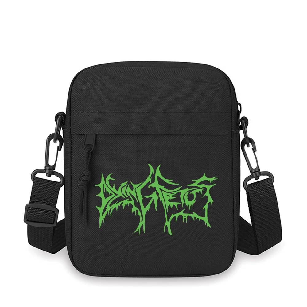 

Green twisted dripping style Men Crossbody Bag Single Shoulder Women Cartoon Anime Film Printing Design Unisex
