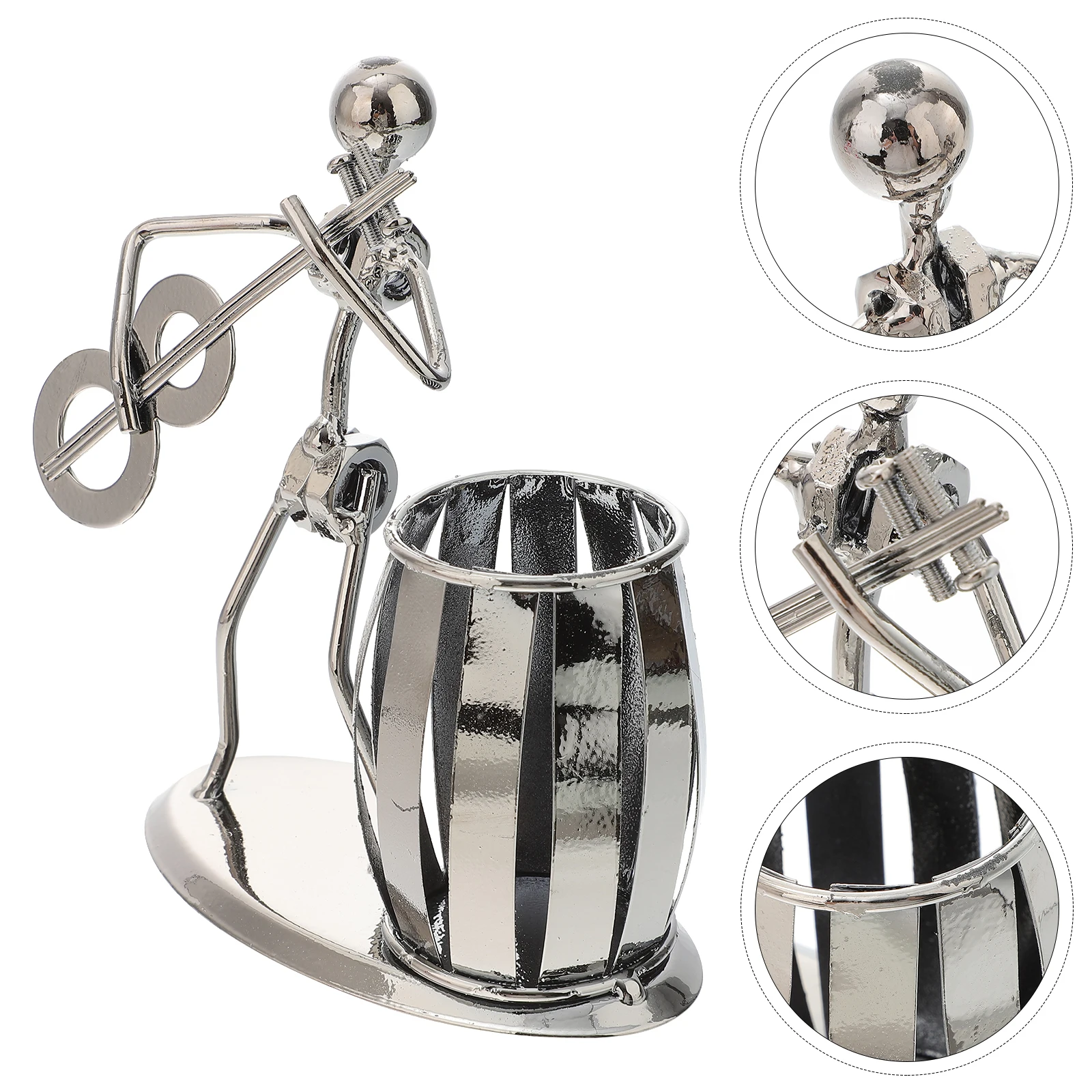 

Iron Desktop Music Teacher Gifts Pen Holder Guitar Decor Accessories Guitar Decor for Desk Home Office Supplies