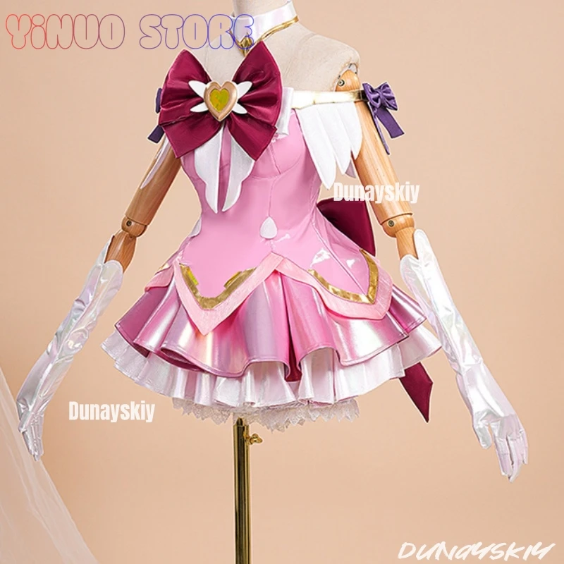 Game Overwatch Juno Cosplay The Magic Girl Role Playing Costume Cute Anime Lolita Pink Dress For Women Halloween Party Uniform