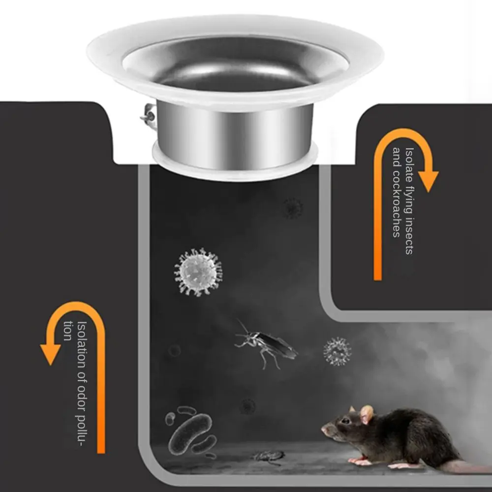 Evitar o refluxo do odor do vaso sanitário rolha agachamento pan acessórios de aço inoxidável esgoto anti-odor plug montagem do banheiro