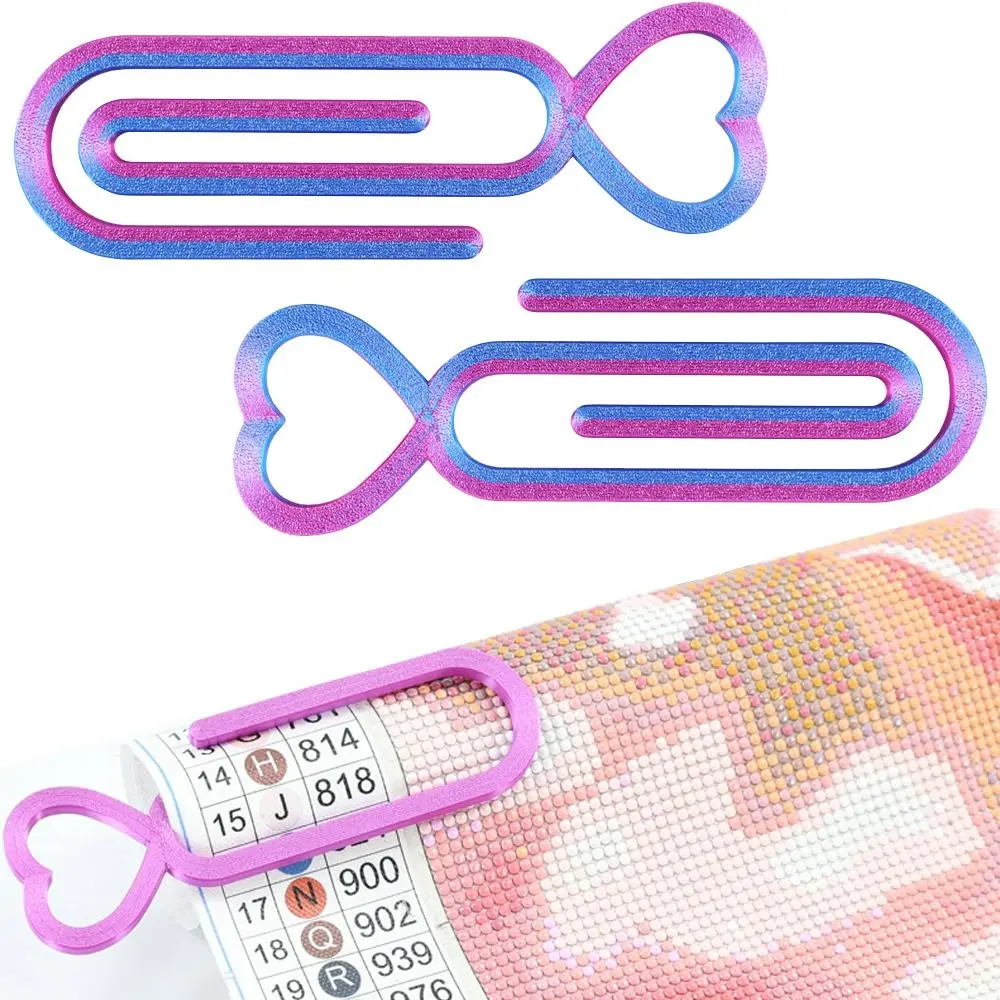 Plastic Material Diamond Painting Canvas Clip Set Heart-shaped Design Fixing Clips Diamond Art Tools Multifunction Tool view 5