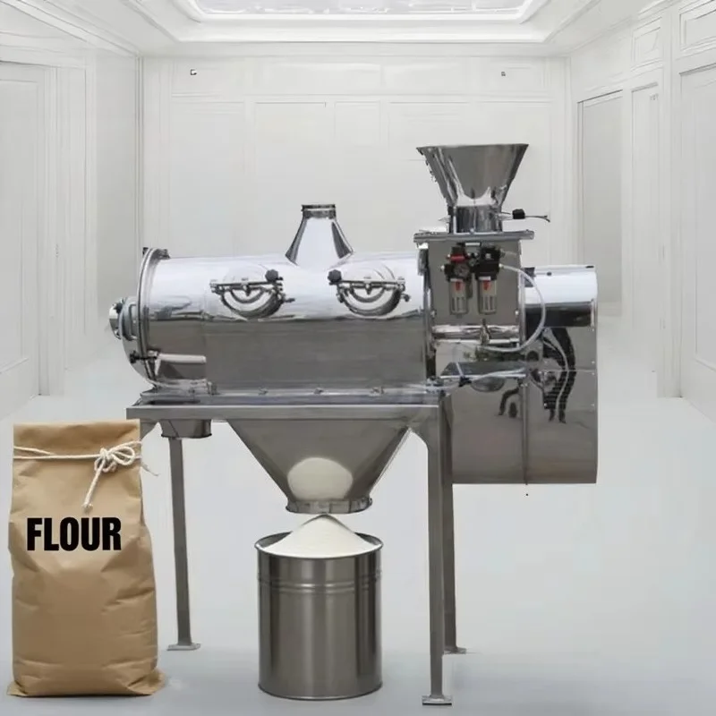 Customized Airflow Rotary Vibrating Sieve Separator Machine Vibration Sifter For Corn Starch Wheat Flour