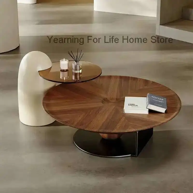 

Unique Designer Antique Side Table Books Aesthetic Nordic Side Table Clear Service Wood Kaffee Tische Living Room Furniture