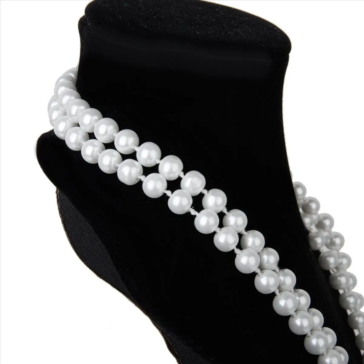 

【COUPON!】{0}3X Faux Pearl Long Sweater Chain Necklace White