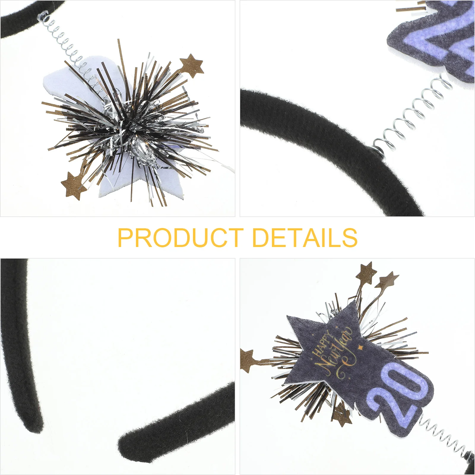 

Happy New Year Headb 2024 Digital Star Reusable Party Hair Hoops Longtime Accessories New Years Eve Carnival Masquerade Cosplay