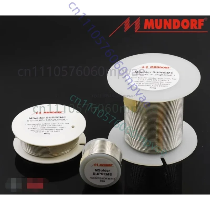 1pcs German Mundorf MSolder Supreme solder SilverGold SOLDERS 1mm 1M/50g/100g/330g 99.99% Silver/Gold free shipping