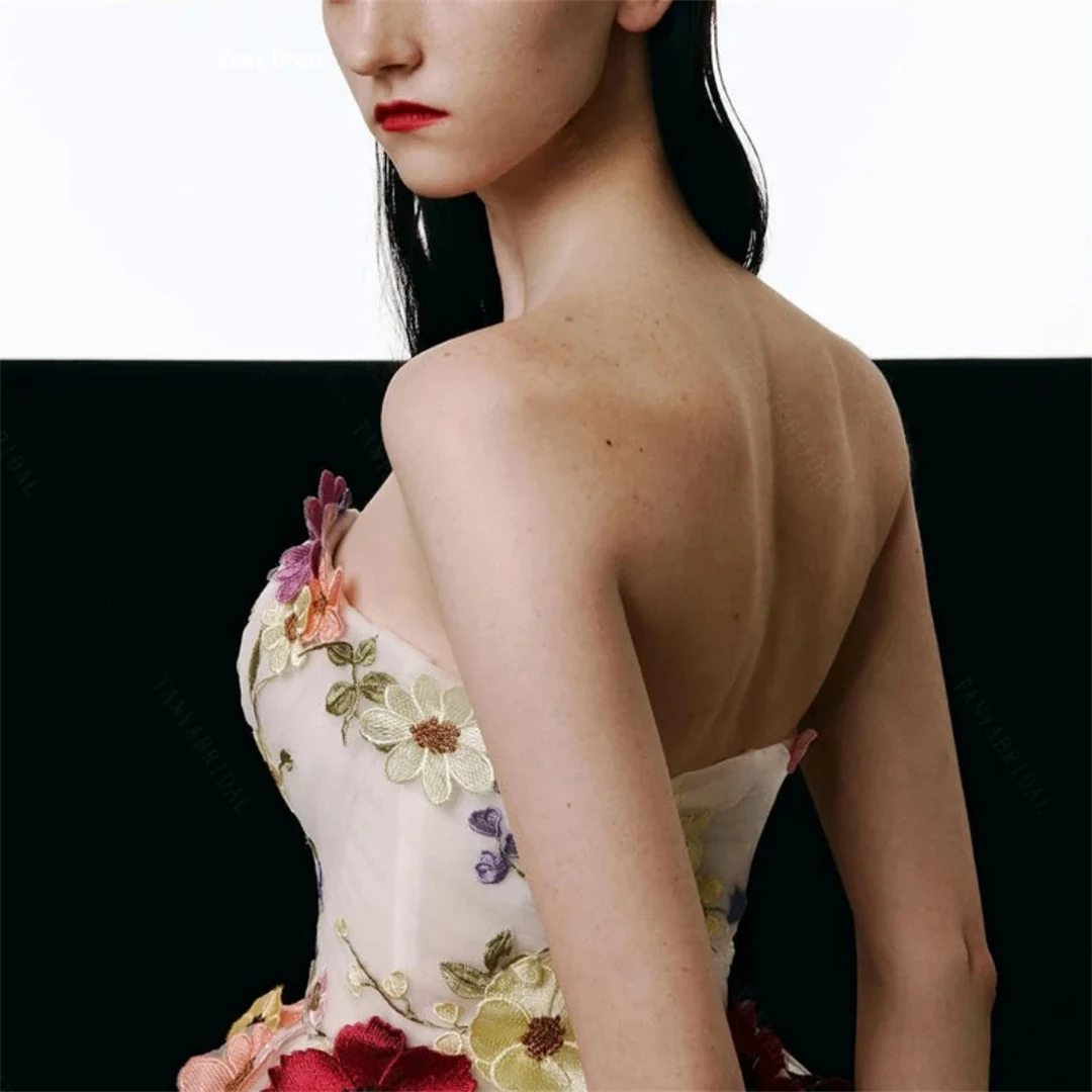 Vows elegante vestidos de festa para casamento mulher cerimônia vestido applique feito sob encomenda robes de cocktail linha um fora do ombro vestido de baile