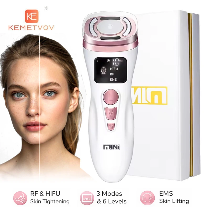 

New Mini HIFU Ultrasonic Machine EMS Micro Current Facial Treatment Beauty Apparatus Firming Skin Care Anti Wrinkle Skincare ﻿