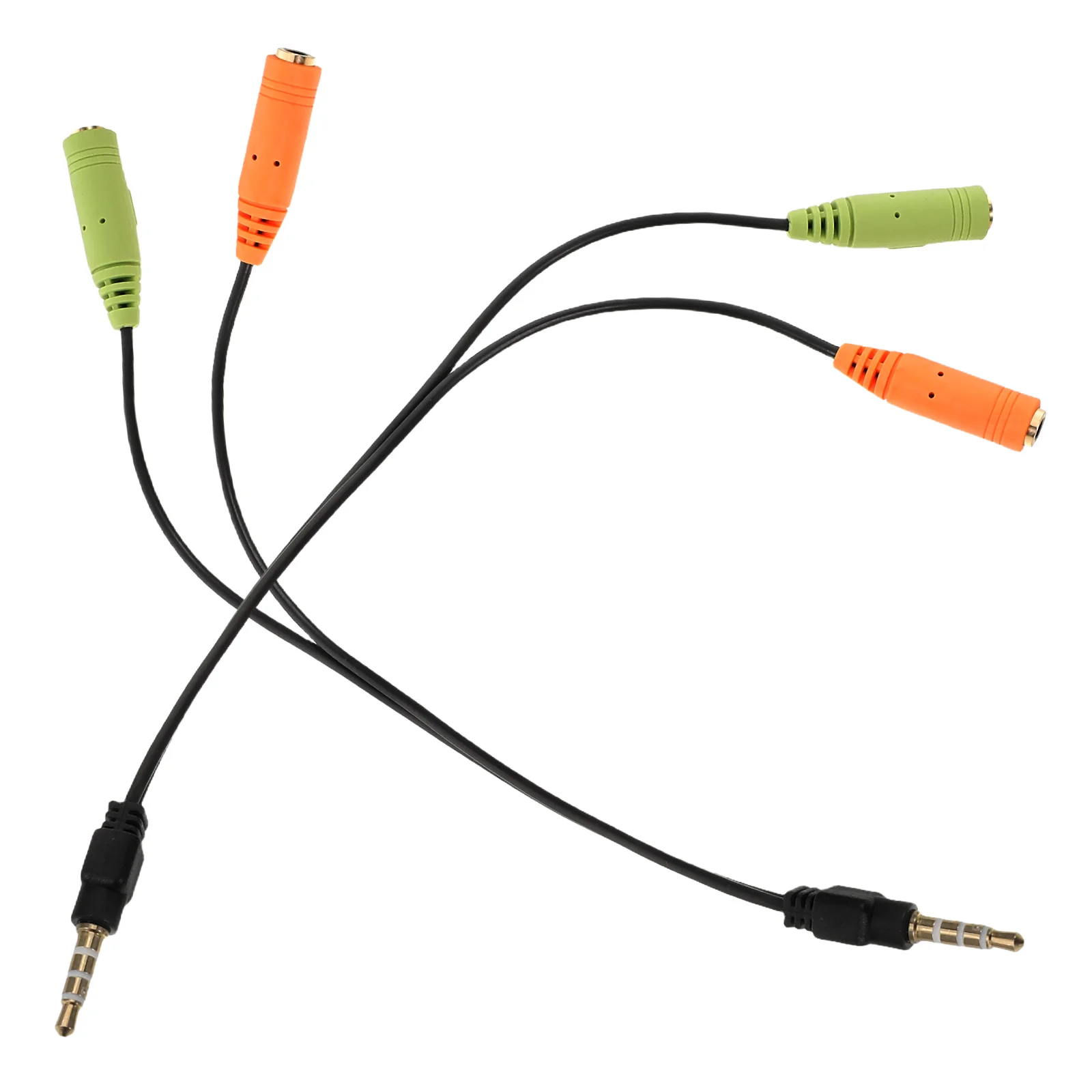 

2Pcs Audio Splitter Cable Headphone Mic Adapter 3.5mm Dual Male to Female for Pc Laptop Smartphone Gaming Streaming