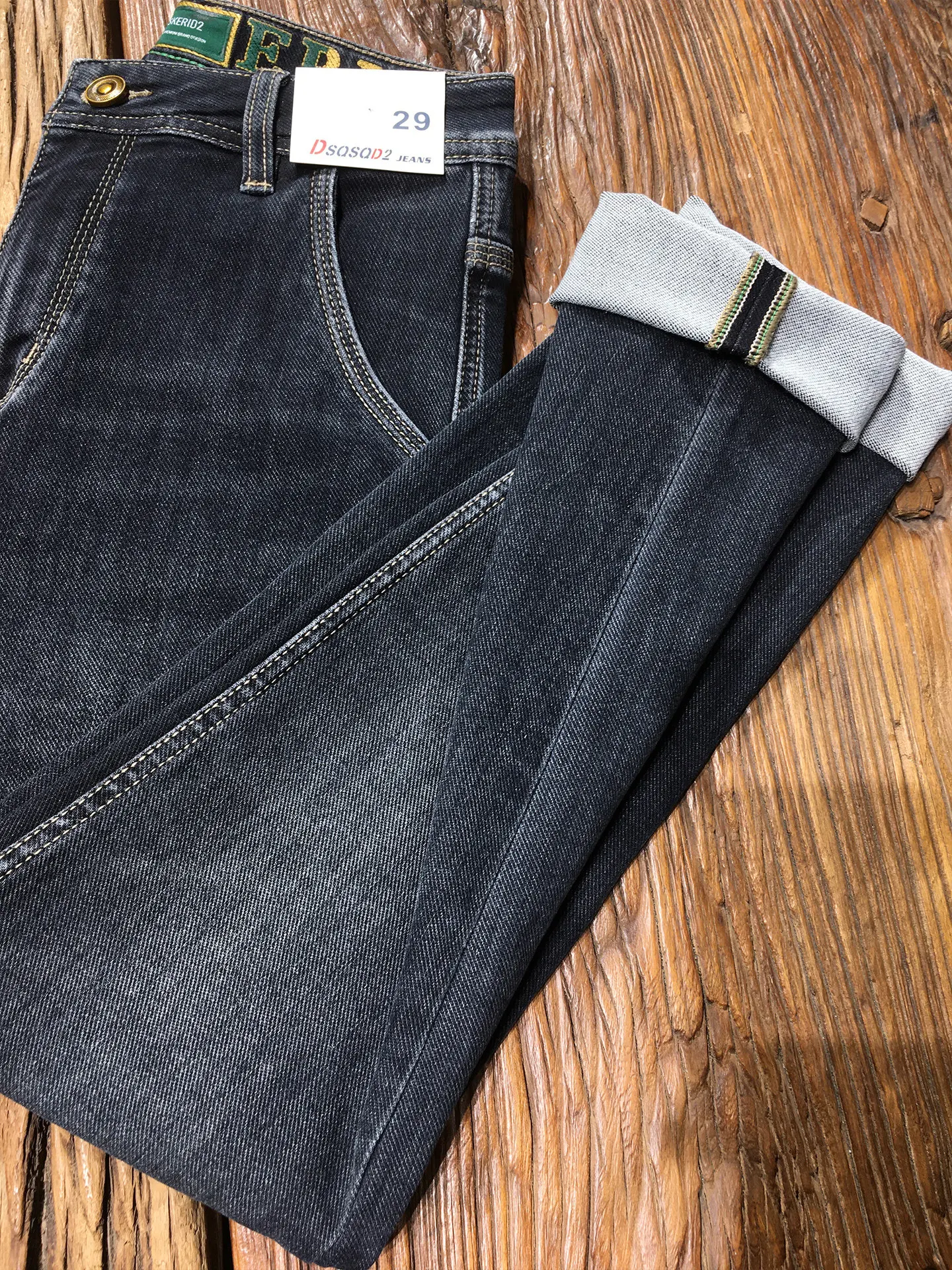 High-end Trendy 2026 Spring Summer New Style Men's Denim Jeans American Vintage Trendy Brand Casual Stretch Slim-fit Trousers