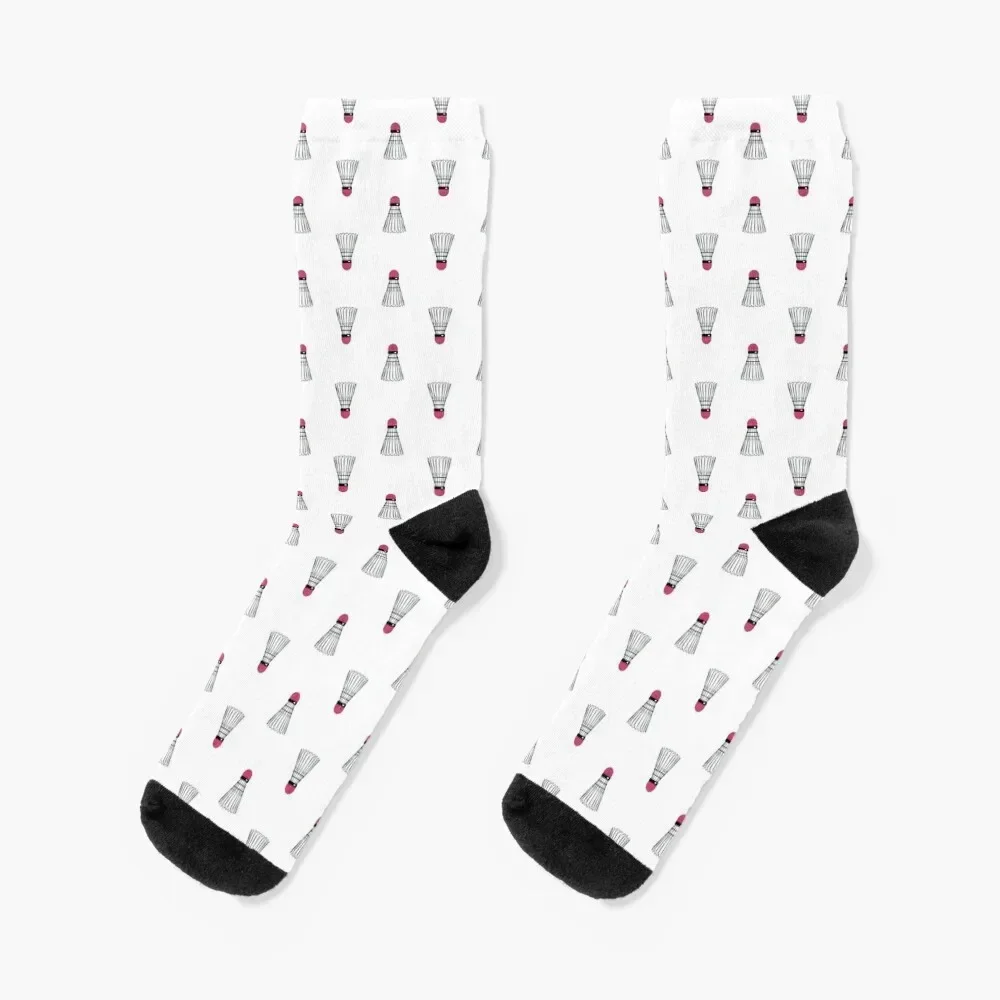 

Retro cool badminton shuttlecock sports pattern Socks funny sock Run shoes floor Socks Man Women's