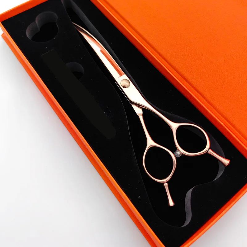 Professional Pet Grooming Scissors, Animal Hair Trimming for Dog, Precise Positions curved Shears, 6.5 \