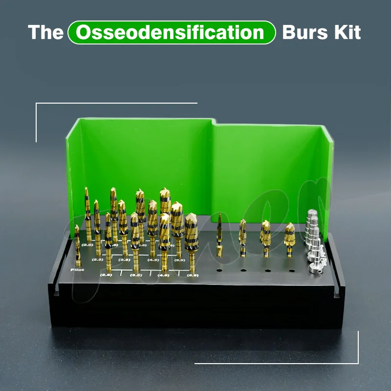 24pcs Osseodensification Burs Kit Dental Implant Drills Universal Guided Surgery System Bur Ridge Expansion Alveolotomy