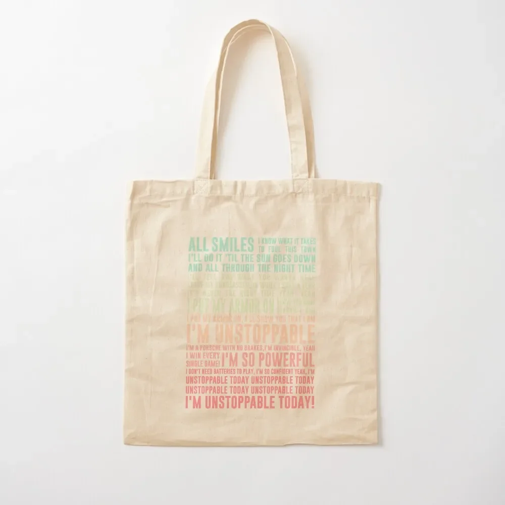 

UNSTOPPABLE - SIA - music lyrics Tote Bag Women's shopper Women's shopping bag Tote Bag