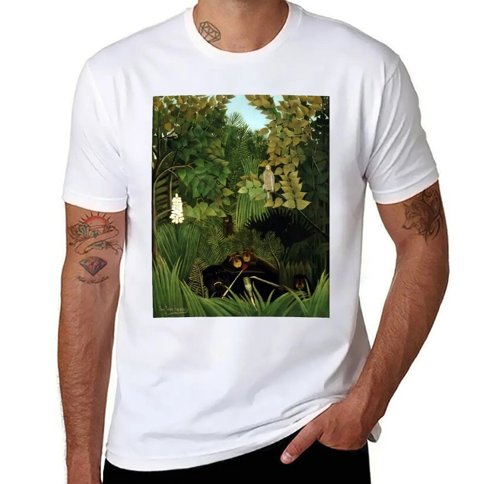 

man pack for graphic Jesters for shirts slim man t t cotton Henri man Rousseau Merry The for shirts fit T-Shirt shirts - funny t